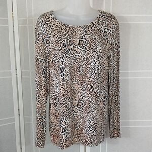Chico's Knit Leopard Tee